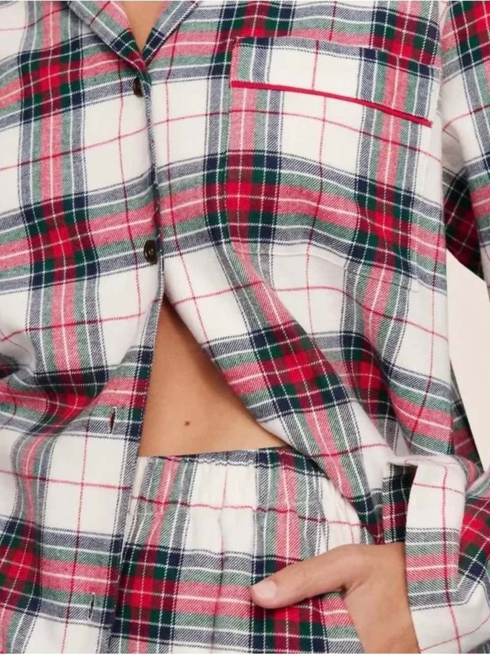 Eberjay Flannel Long PJ Set Tartan Plaid NWT small